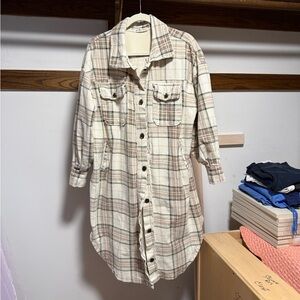 Free People Ruby Pistachio Plaid Jacket (Small)